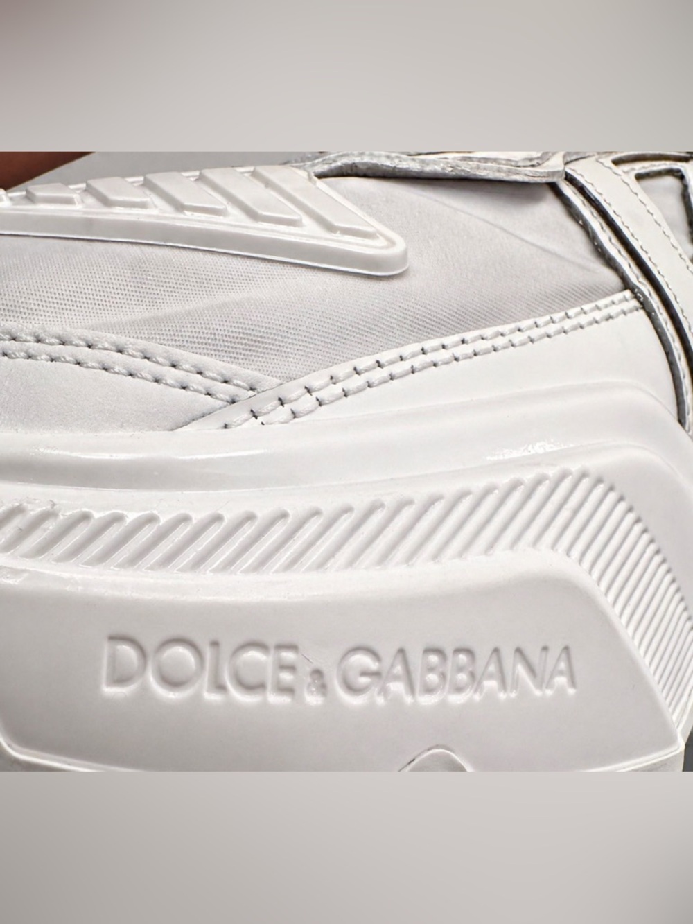 Dolce & Gabbana Mixed-materials Daymaster White Sneakers Unisex Size EU 41 - Picture 10 of 17